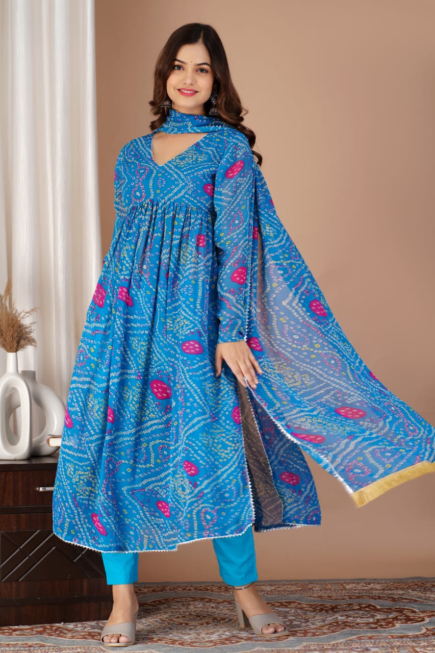 Ashda Fashion Designer Multicolor Printed Bollywood Style Indian Ethnic  Wear Casual Long Kurti.
